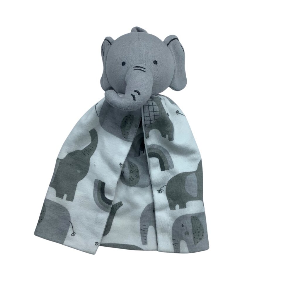 Sterling Baby Elephant Lovey Plush Security Blanket Toy 5"x10" Cotton Blend